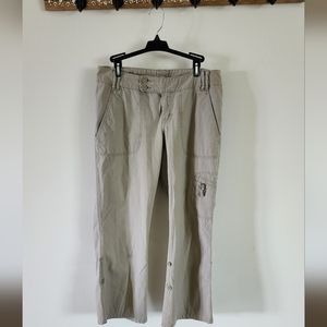 Vintage The North Face Adjustable Khaki Pants Women Size 6 100%Cotton